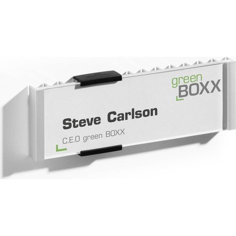 Durable 480023 Info Sign, Targa Fuoriporta, Alluminio e Acrilico, Inserto 149 x 52.5 mm (L x H), Argento Metallizzato (1/2)