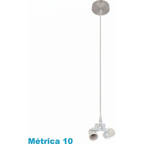 Arm. faccia a vista 3xe27 nichel m10 regx10x10 cm (1/2)