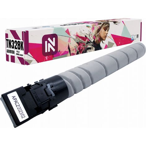 Tóner Inkdigo TN328K compatible con Konica Minolta Bizhub C250i, C300i y C360i. Certificado por TÜV. (1/5)