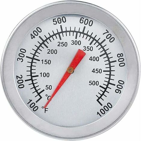 Ofenthermometer aus Edelstahl für Grill und Kochen bis 500 °C, analoge Anzeige, ideal für Backöfen, Pizzen und Holzgrills – KZQ