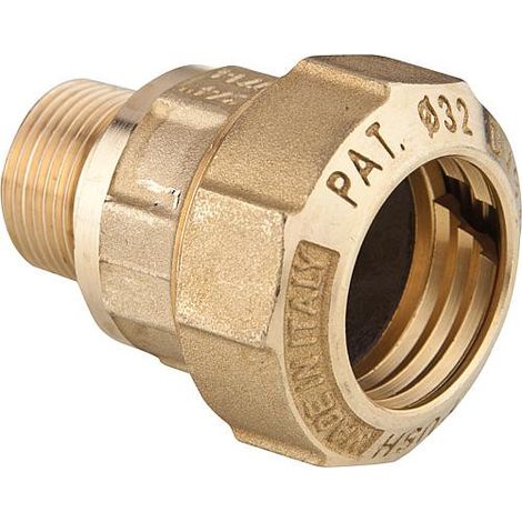 Raccord DECA droit mâle réduit 1"1/4 (33/42) laiton pour tube PE Ø50 - Sferaco (1/3)
