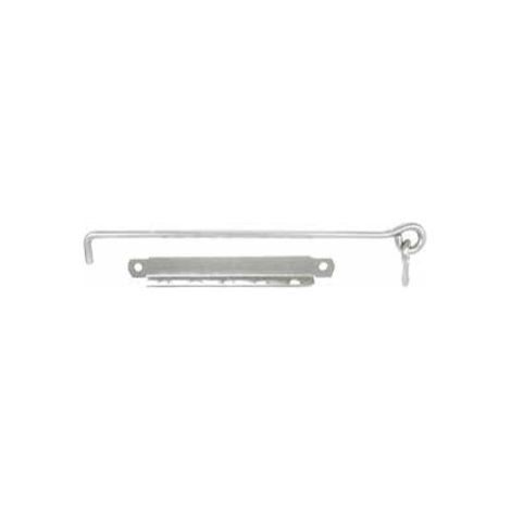 Afbat – Crochet en L pour volet en bois – Acier zingué blanc – Longueur 300mm – Pour fixation robuste et durable