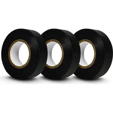 Dapetz ® Black Electrical Tape 18mm x 33m Strong Self-Adhesive PVC Insulation Tape For Insulating, Insulating Tape Flame Retardant Roll, Strong Adhesive, Waterproof Electric Tape 3 Rolls (1/5)
