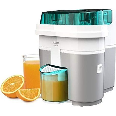Cecotec EssentialVita Twice White - Spremiagrumi elettrico, 90 W, doppia testa e taglierina, filtro per polpa, tazza da 500 ml, parti lavabili in lavastoviglie (4145) (1/5)