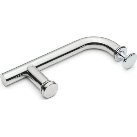Shower Door Handle, Shower Door Handle Bar, 145mm Hole, Stainless Steel, Chrome Finish (1/4)