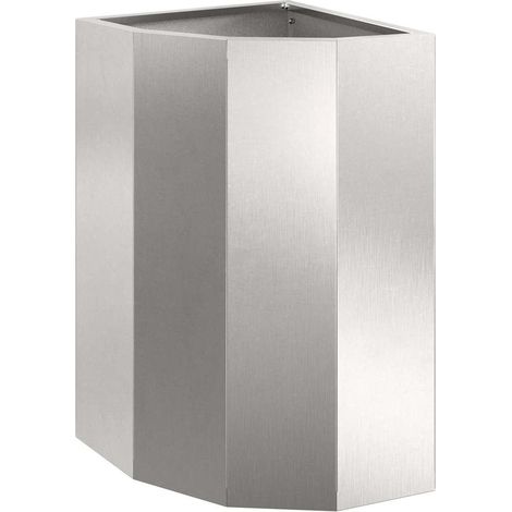 Corner Planter Silver 30 x 30 x 50 cm Stainless steel vidaXL