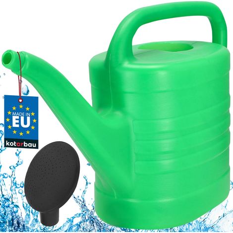 KOTARBAU® Arrosoir Plante Intérieur - PVC - 10 L - Vert - avec Pomme Amovible - Arrosoir Jardin - pour Fleurs Potager Terrasse Balcon (1/5)