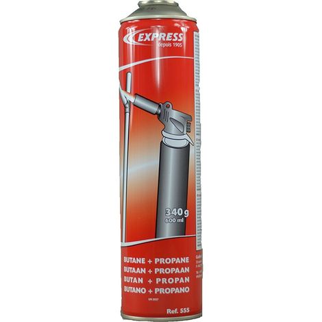 Guilbert Express – Cartouche de gaz butane/propane 555 – Autonomie 2h – Poids 340g – Gaz pour soudure et découpe à flamme
