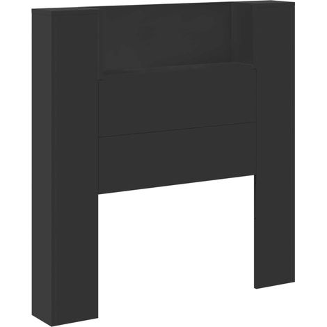 Maison Exclusive - Testiera Letto Nero Legno ingegnerizzato
