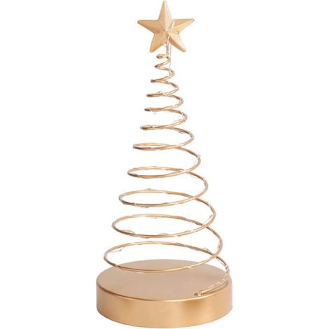 Table en métal lampe d'arbre de Noël spirale métal forgé ornements présentoir. Table en métal lampe d'arbre de Noël spirale métal forgé ornements (1/5)