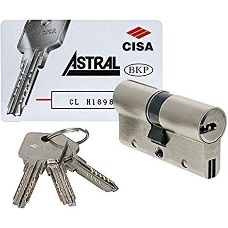 CISA 10A3S107012, Cilindro Europeo Astral S, Ottone Nichelato, 30/30 mm (1/3)