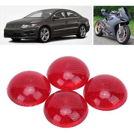 Réflecteurs ronds autocollants réfléchissants en 4 pièces pour voitures et motos (1/5)