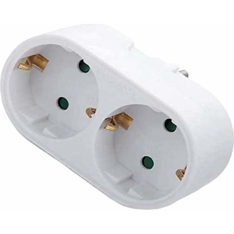 Bouche de Conversion européenne, fiche de Conversion de Type européen 1 à 2 Voies Adaptateur d'alimentation International Adaptateur 16a 250v