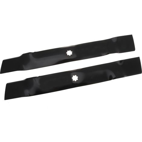 Jardiaffaires – Jeu de 2 lames mulching 544mm pour tondeuse John Deere – Fixation étoile 7 pointes – Remplace GX22151 – Tonte éjection ou mulching
