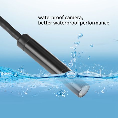 1 endoscope USB OTG noir de 5 mètres avec caméra étanche de 2 mégapixels pour l'inspection des canalisations automobiles (1/5)