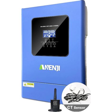 Inversor solar híbrido, potencia de 6,2 kW, tecnología MPPT, ANJ-6200-48PL-WIFI, 220-240 V-a, 48 V-a (1/2)