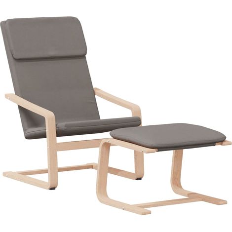 Relaxsessel mit Hocker Taupe Stoff vidaXL (1/4)
