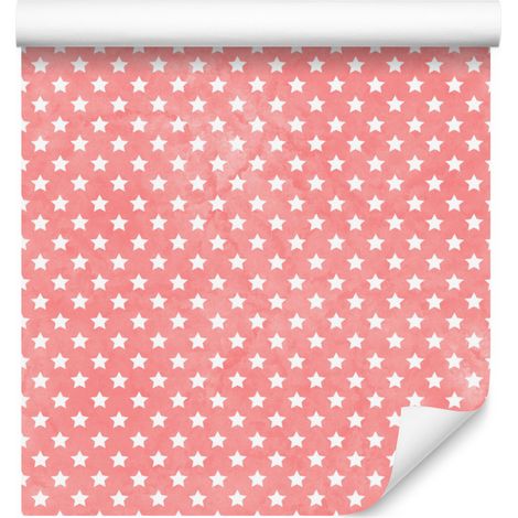 Papier peint Étoiles Corail, Détails Transparents pour Salon et Chambre 50x1000 cm (1/5)
