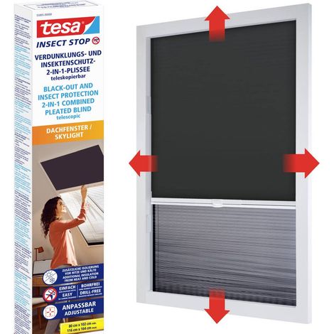 tesa Insect Stop 55805-00000-00 Zanzariera per lucernari (L x A) 1.16 m x 1.64 m Antracite 1 pz.