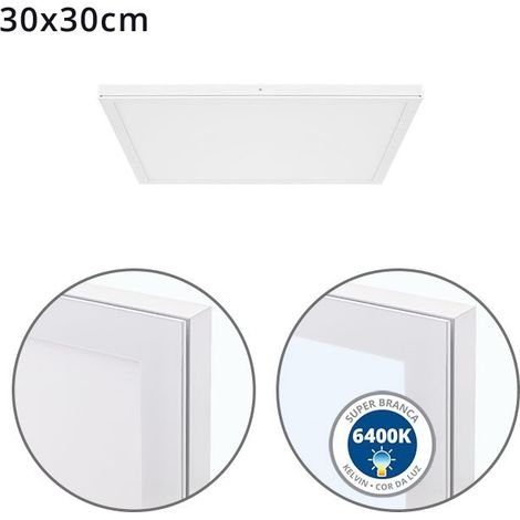INTERLUSA Panel superficie VOLTAIRE 30x30 24W LED 1920lm 6400K 120° C.30xL.30xA.2,3cm Blanco (1/3)