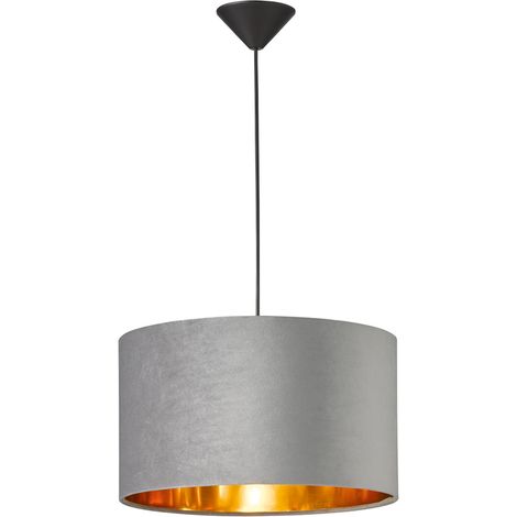 Suspension Fischer & Honsel Aura Velours Gris ⌀30cm E27 40W (1/4)