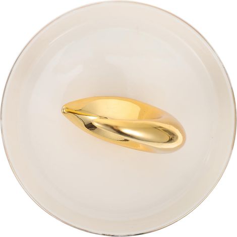 Plateau de Rangement pour Bracelets et Colliers en Céramique, Assiette Lune Style Nordique pour Table de Coiffeuse, Format Compact, Facile à Nettoyer (1/5)
