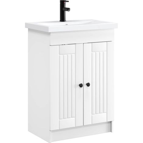 Bathroom Furniture Set White 56 x 37.5 x 81 cm Engineered Wood vidaXL