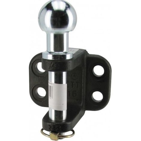 Chape mixte 4 trous Ø11 – Entraxe 83x56 mm – Charge max 3500 kg – Homologation CE R55 0114129 pour remorque (1/3)