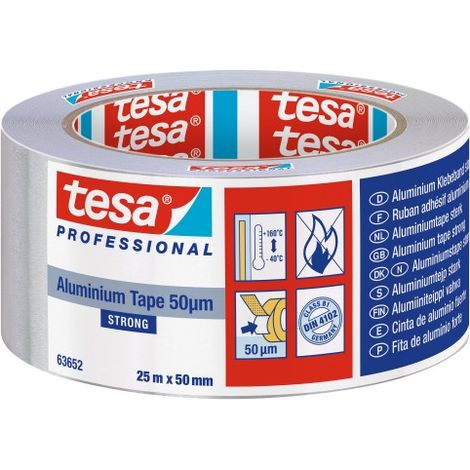 Cinta de aluminio 50 micras 25m x 50mm 63652 tesa