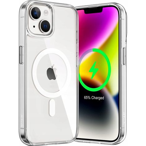 Coque magnétique transparente avec verre trempé pour iPhone 13/14 (1/5)