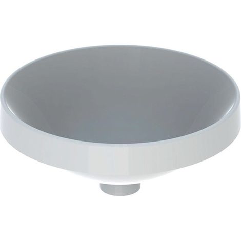 Lavabo à encastrer VariForm rond d: 400mm sans trou de robinetterie sans trop plein blanc
