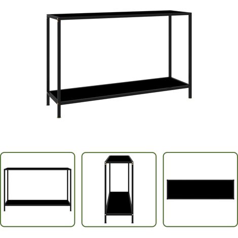 Flurtisch - Konsolentisch Schwarz 120x35x75 cm Hartglas (1/5)
