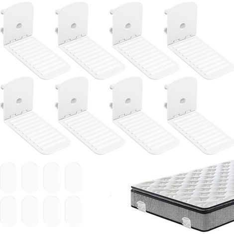 (8pcs)Attache Drap Housse, Tendeur Drap Housse Anti-Dérapant, Lot de 8 Bed Lock avec Sangle de Verrouillage, Maintien Drap-Housse pour Tous Les Matela