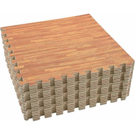 Poolbodenplane 24 pcs Braun 8,64 ㎡ EVA-Schaum