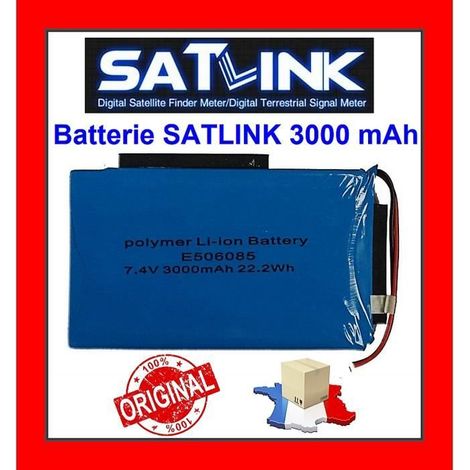 BATTERIE LI-ION POLYMÈRE, 7.4V, 3000MAH, POUR SATLINK ET MESUREUR DE SATELLITE WS6902, WS6912, WS6909, WS6918, WS6922, 905475