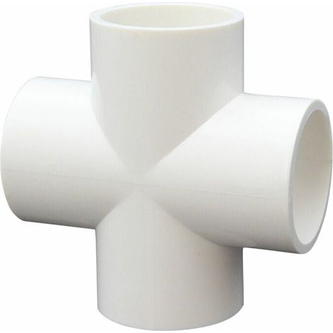 Confezione da 10 connettori a croce in PVC a 4 vie per la costruzione di serre e mobili - Diametro 20 mm (1/4)