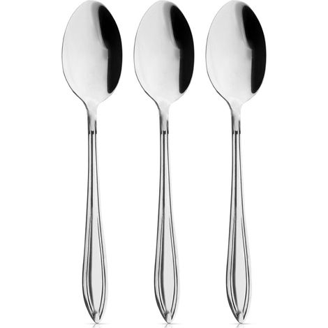 Cucharas de mesa cónicas de acero, 3 unidades. (1/4)