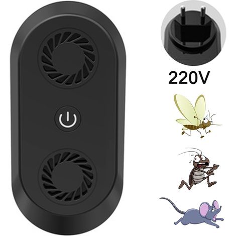 Répulsif antiparasitaire à ultrasons - pour une utilisation polyvalente contre les rats, les souris et les rongeurs nuisibles (Blanc) (1/5)