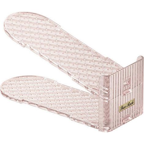 Schuhorganizer mit Schuhfächern, stapelbar, platzsparend (transparent, 3er-Set) C (1/5)