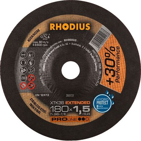 Disk Coppettazione Xtk38 180 X 1,5 Millimetri Angolata Rodio