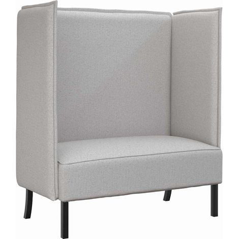 Canapé  Sofa à Haut Dossier 101cm Gris nuage tissu (1/5)