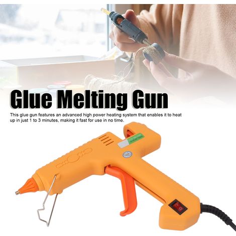 Pistolet à colle chaude 300 W, mini pistolet à colle chauffant pour bricolage, réparations à la maison, école, arts et décoration. (1/5)