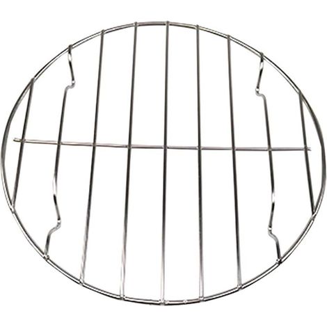 Grill Rack - Stainless Steel - 22 Cm Diameter - Round Cooking Grid For Barbecue And Oven - 1 Piece (1/5)