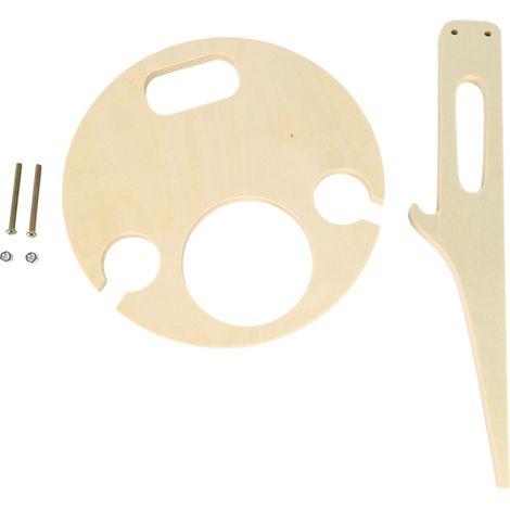 Table à Vin Pliable en Bois Synthétique, Support Compact pour Bouteille et Verres, Idéal Pique-nique Extérieur Camping Plage (1/5)