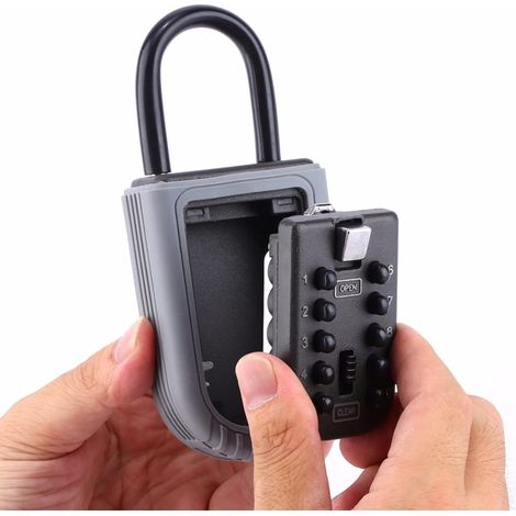 Boite a Clefs Securisee Exterieur Mini Boîte à Clés Securisee Portable avec Code 10 Chiffres Étanche Boite à Clé pour Maison École Bureau Usine