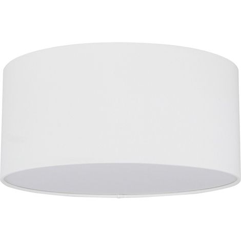 Plafonnier  Abat jours en Tissus Blanc Cylindre diam 28 cm  JOSEFINA (1/3)