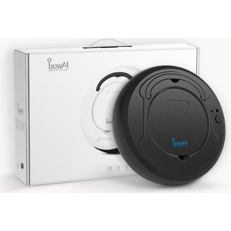 Nettoyeur de sol intelligent multifonctionnel, robot de balayage intelligent à charge automatique Aspirateur de balayage humide et sec 1pc Noir