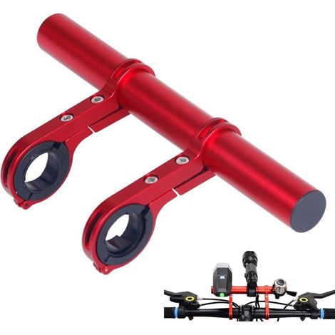 Lntyq Extension de Guidon de vélo, Double Extension de Guidon de vélo, Peut être utilisée pour sécuriser Les Smartphones, GPS, Lampes de Poche, sonnettes, 20 cm (1/5)