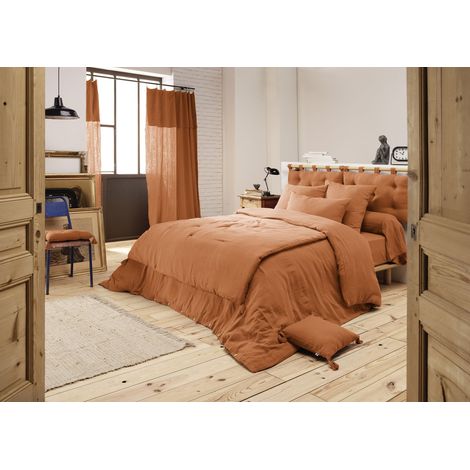 Housse de couette 240 x 220 cm – Double Gaze de Coton Luxe - Abricot
