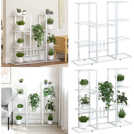 Blumenständer 94,5x25x89 cm Weiß Eisen - Blumenständer - Pflanzenständer - Eisenständer - Gartengeräte - Balkonmöbel - Home & Living (1/5)